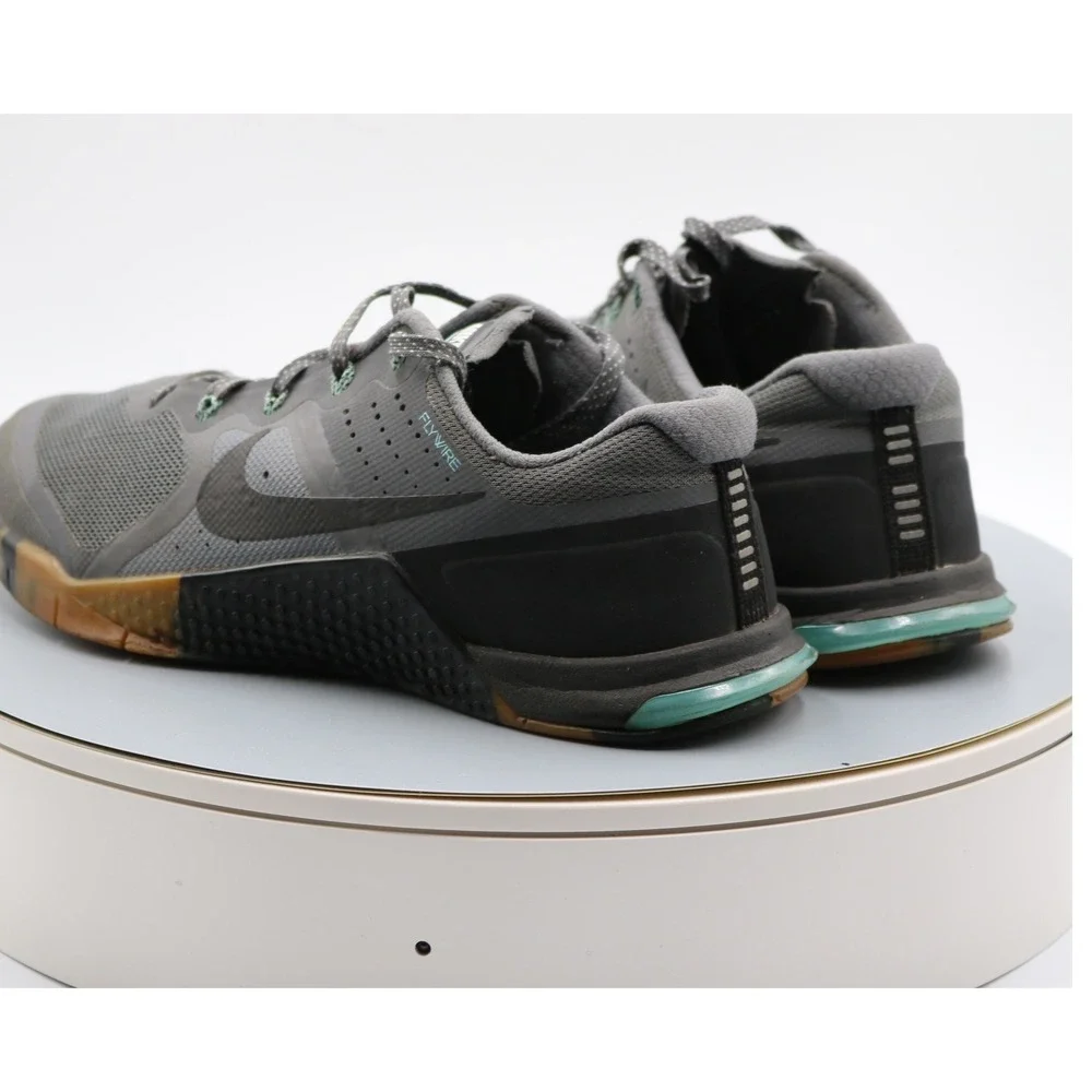 Nike Metcon 2 Training Shoes Womens 6 Grey Black Gum Flywire CrossFit Gym Casual